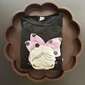 Girls Size 130 6-7 YEARS ~ SHEIN Top & Matching Purple Polka Dot Shorts